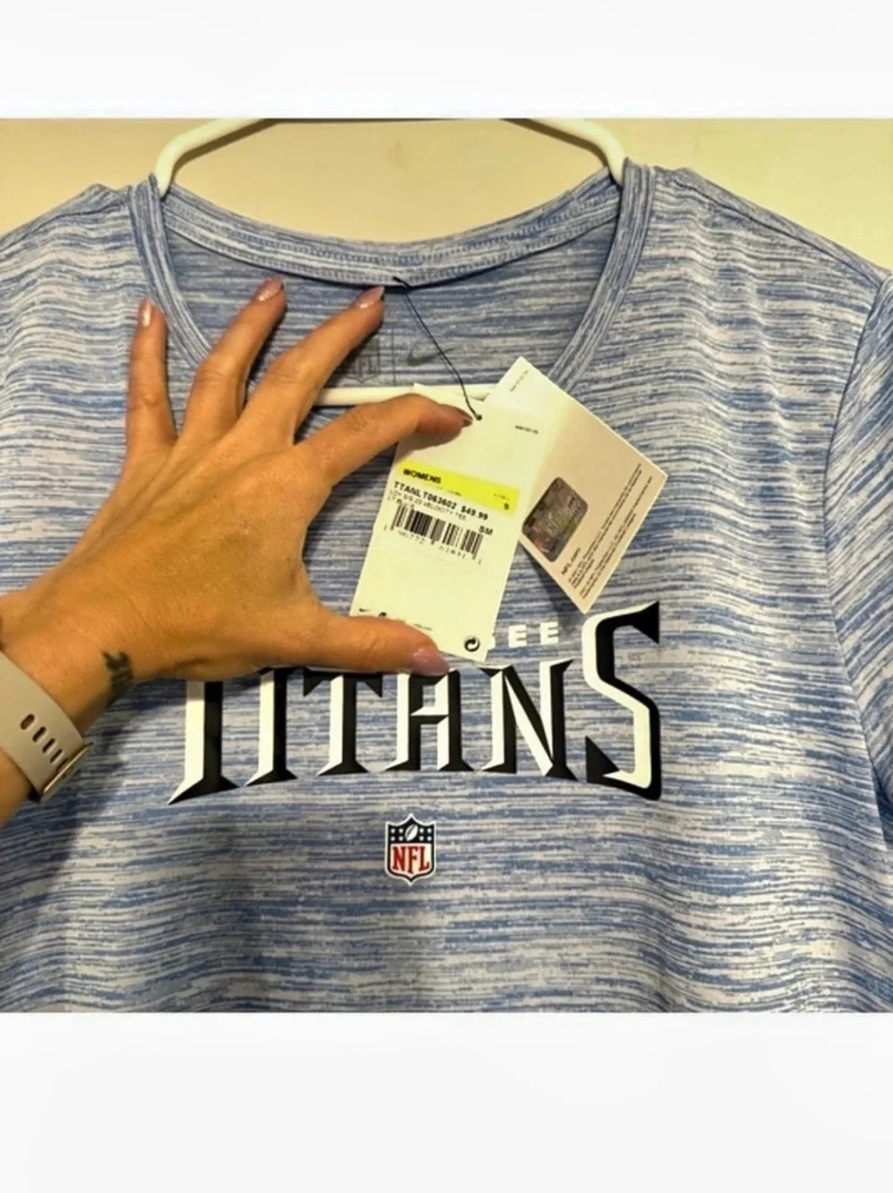 Nike Tennessee Titans Dri-FIT Velocity T-Shirt Blue Small NWT